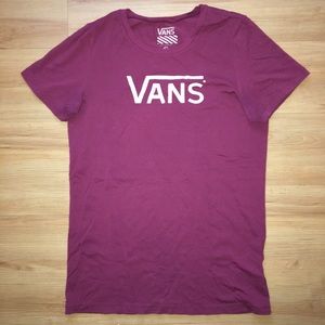 maroon vans tee